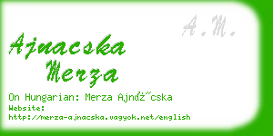 ajnacska merza business card